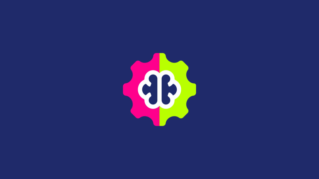 icona stilizzata di un cervello all’interno di un ingranaggio, simbolo dell’integrazione tra competenze cognitive e processi operativi nel lavoro ibrido.